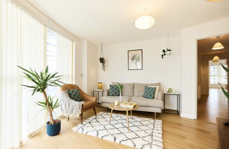 Living room with terrace access